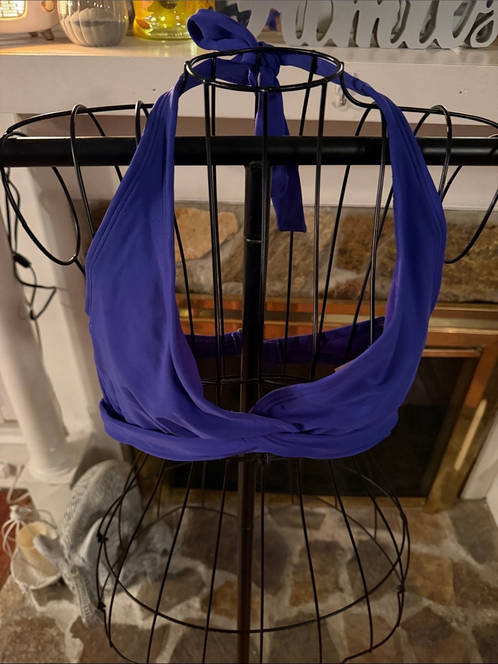 Halter Bikini Top in Vibrant Royal Purple